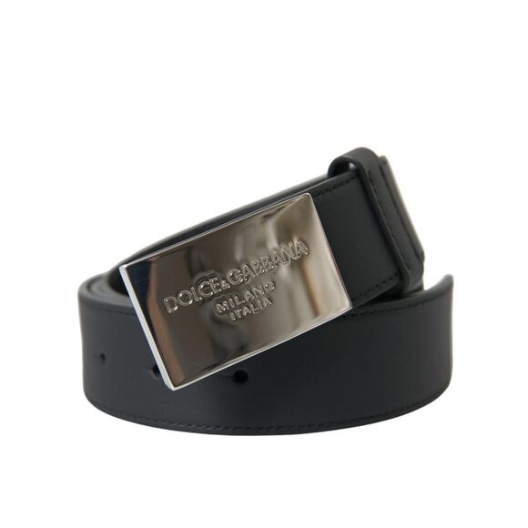 Dolce & Gabbana Men Black Classic Leather Metal Buckle Belt main image 0